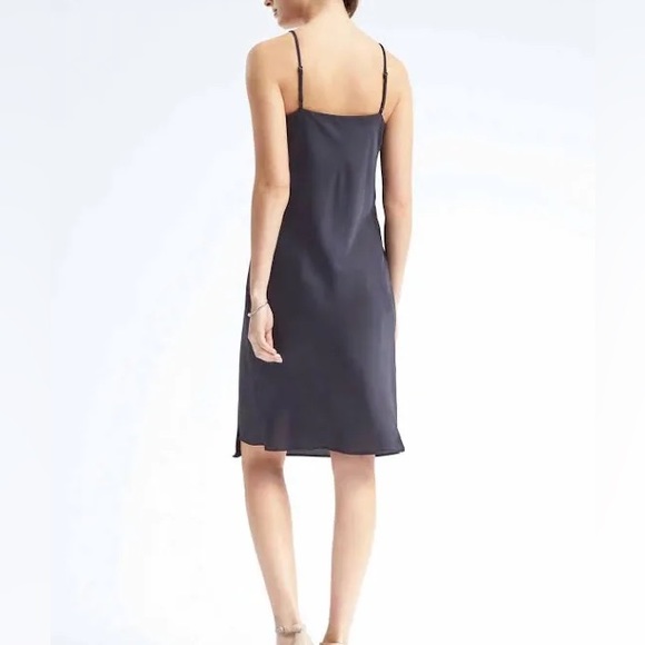 Banana Republic Navy Blue Cascade Slip Dress - Picture 2 of 4